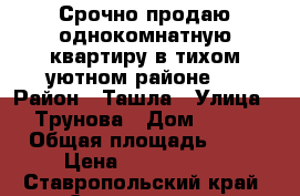 Срочно продаю однокомнатную квартиру в тихом уютном районе   › Район ­ Ташла › Улица ­ Трунова › Дом ­ 136 › Общая площадь ­ 37 › Цена ­ 1 365 000 - Ставропольский край, Ставрополь г. Недвижимость » Квартиры продажа   . Ставропольский край